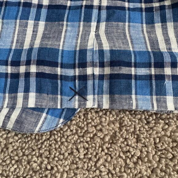 Janie and Jack Baby Boy Blue Plaid Linen Blazer - Size 3-6 months - Picture 6 of 6